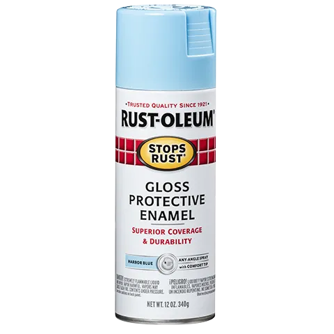 12 OZ Stops Rust Protective Enamel Spray Paint - Gloss Harbor Blue