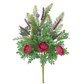 18" Hot Pink Mixed Ranunculus Spray 64838-BTY