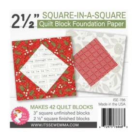 2.5" Square in a Square Quilt Block Foundation Paper - It's Sew Emma - #ISE-786