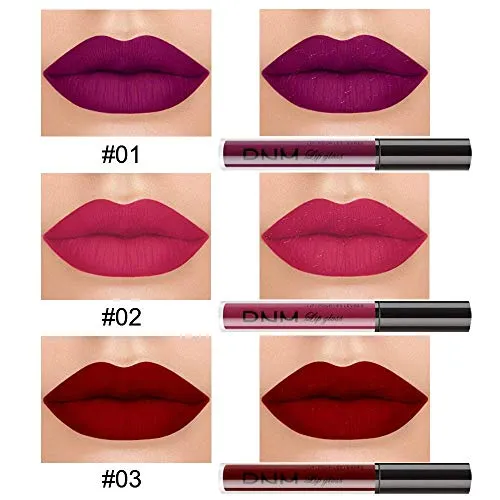 3Pcs Rose, Scarlet & Purple Matte 24-hour Liquid Lipstick Set