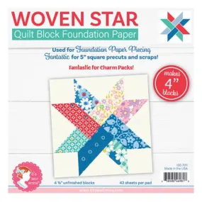 4" Woven Star Foundation Paper from It's Sew Emma