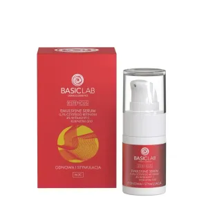 BasicLab Emulsion Serum with 0.5% pure retinol, 4% vitamin C and coenzyme Q10 15ml