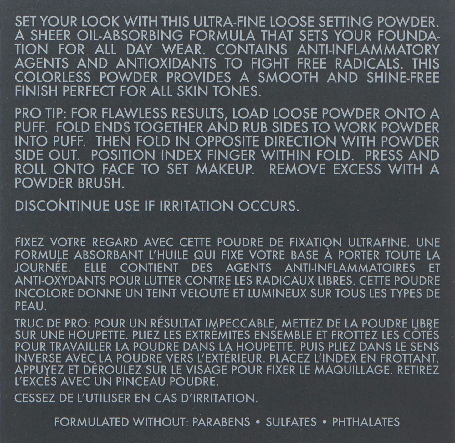 CINEMA SECRETS Pro Cosmetics Ultralucent Loose Setting Powder, Colorless