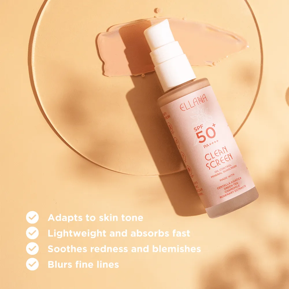 Clean Screen SPF 50  PA     Oil Control Mineral Sunscreen