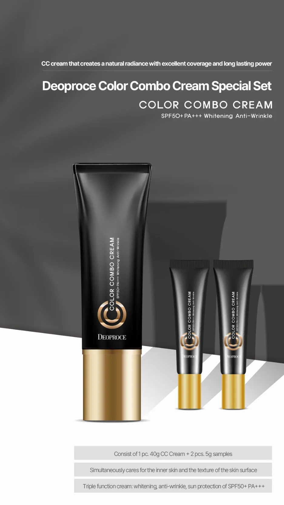 [Deoproce ]Color Combo Cream SPF50  PA    (40g) (5gx2)