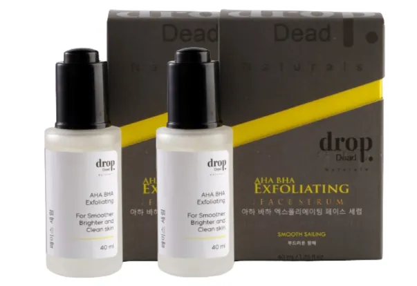 DropDead Naturals AHABHA Exfoliating Face Serum (Pack Of 2) 80ml | For Men & Women