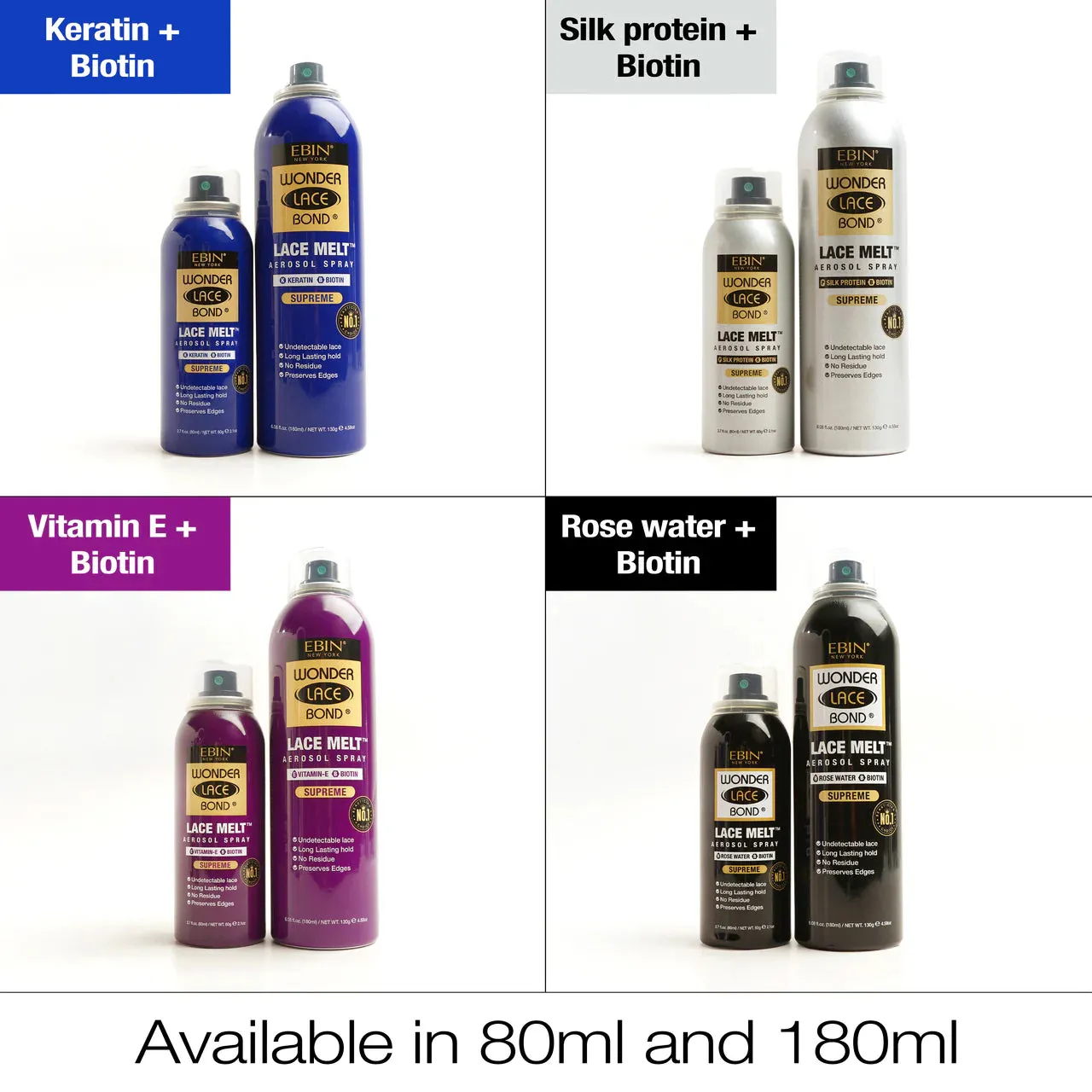 Ebin New York Wonder Lace Bond Lace Melt Aerosol Spray (Vitamin E) - UK Shipping Only