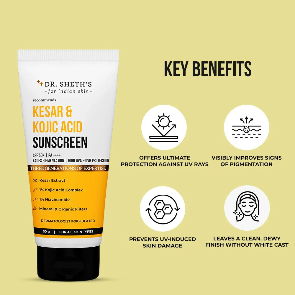 Kesar & Kojic Acid Sunscreen - 50g