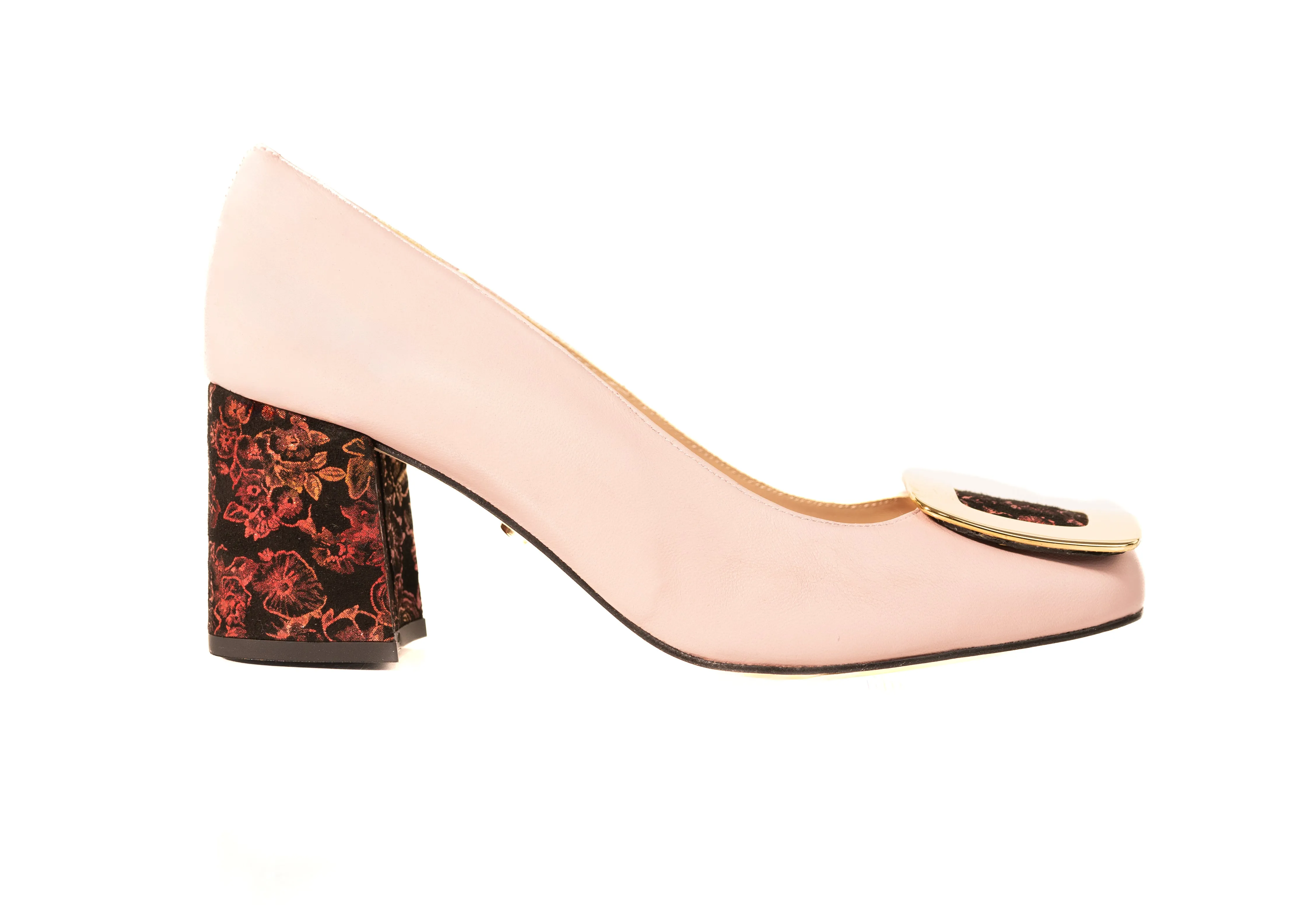 London Heels Baby Blush and Metallic Burgundy Garden