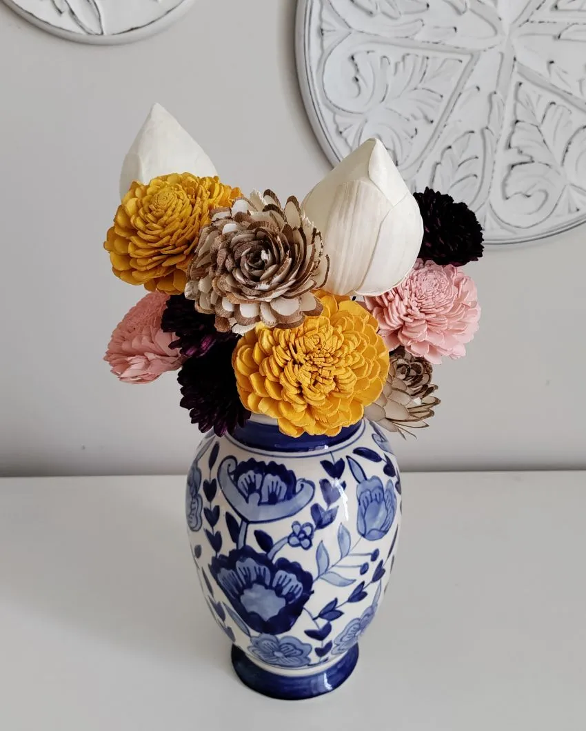 Luna Sholapith DIY Flower Bunch | Vase Not Included | 11 Flower Heads