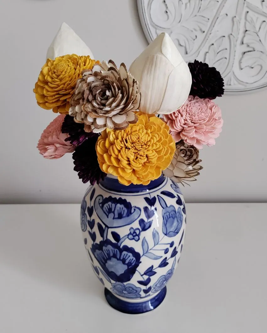 Luna Sholapith DIY Flower Bunch | Vase Not Included | 11 Flower Heads