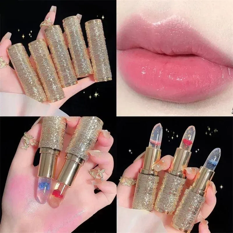 Moisturizing Flower Lip Balm: Color-Changing Jelly for Hydrated Lips