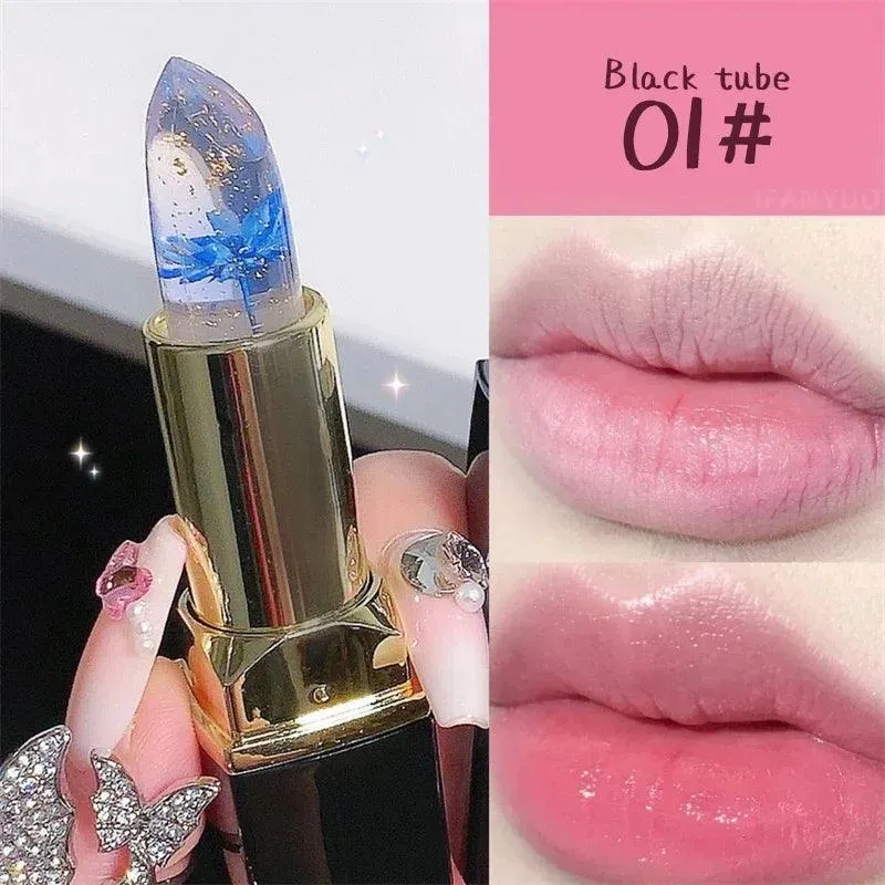 Moisturizing Flower Lip Balm: Color-Changing Jelly for Hydrated Lips