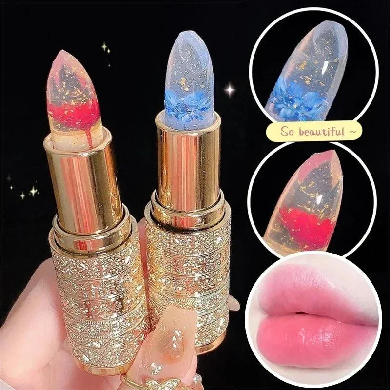 Moisturizing Flower Lip Balm: Color-Changing Jelly for Hydrated Lips