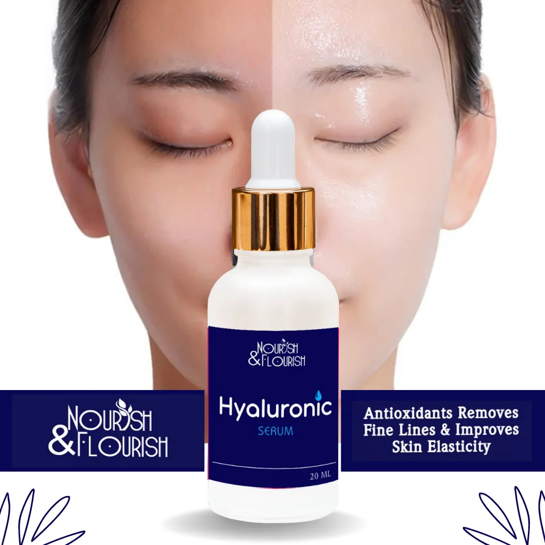 Nourish & Flourish Hyaluronic Serum - Hydrating Skin Tightening Serum