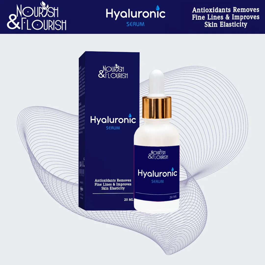 Nourish & Flourish Hyaluronic Serum - Hydrating Skin Tightening Serum