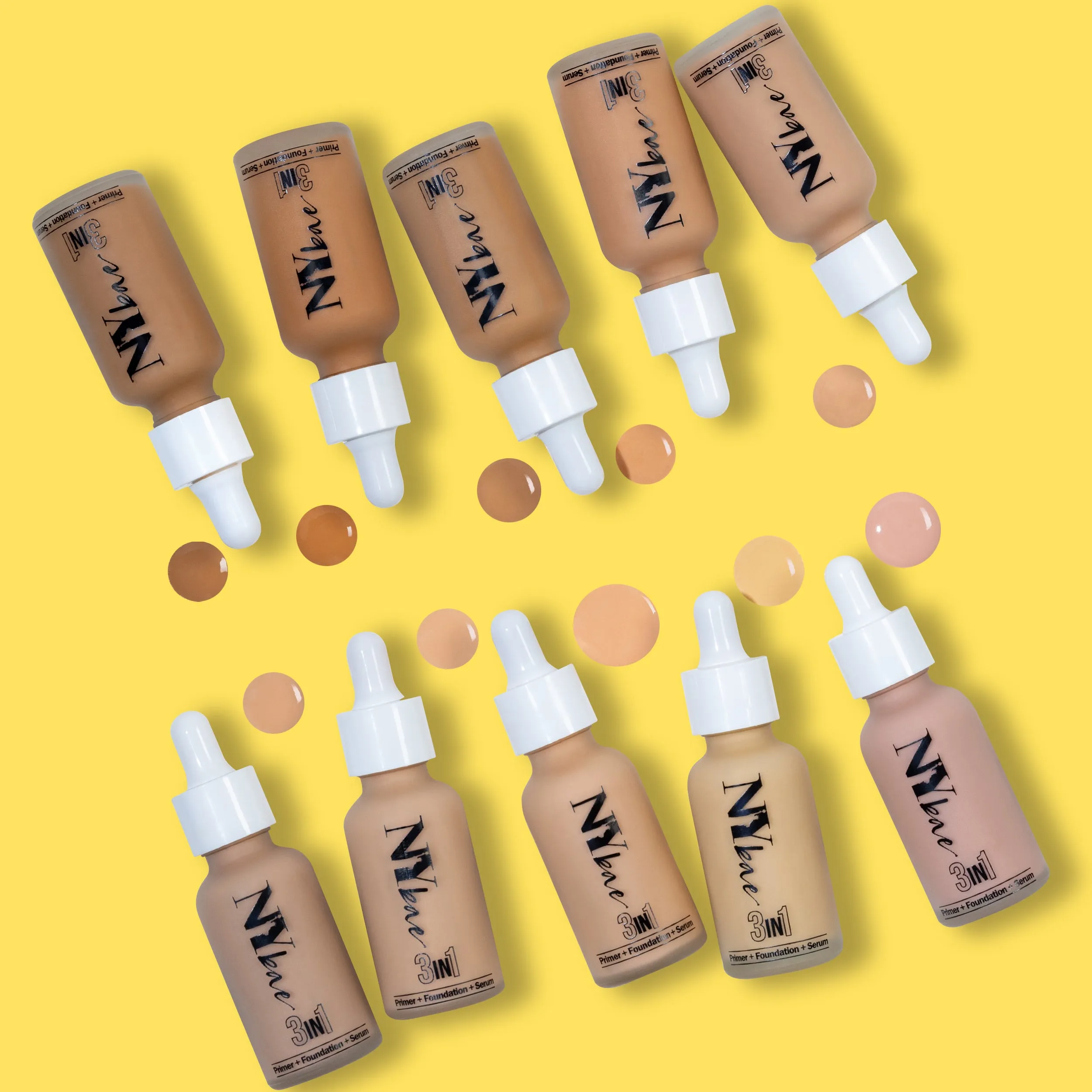 NY Bae 3IN1 Serum Foundation - Cool Toffee 11 (30 ml) | Infused with Primer | Moisturising I Glowing Korean Skin I Celeb Glow | Dewy Makeup | Evens Skin Tone | Ultra Glow