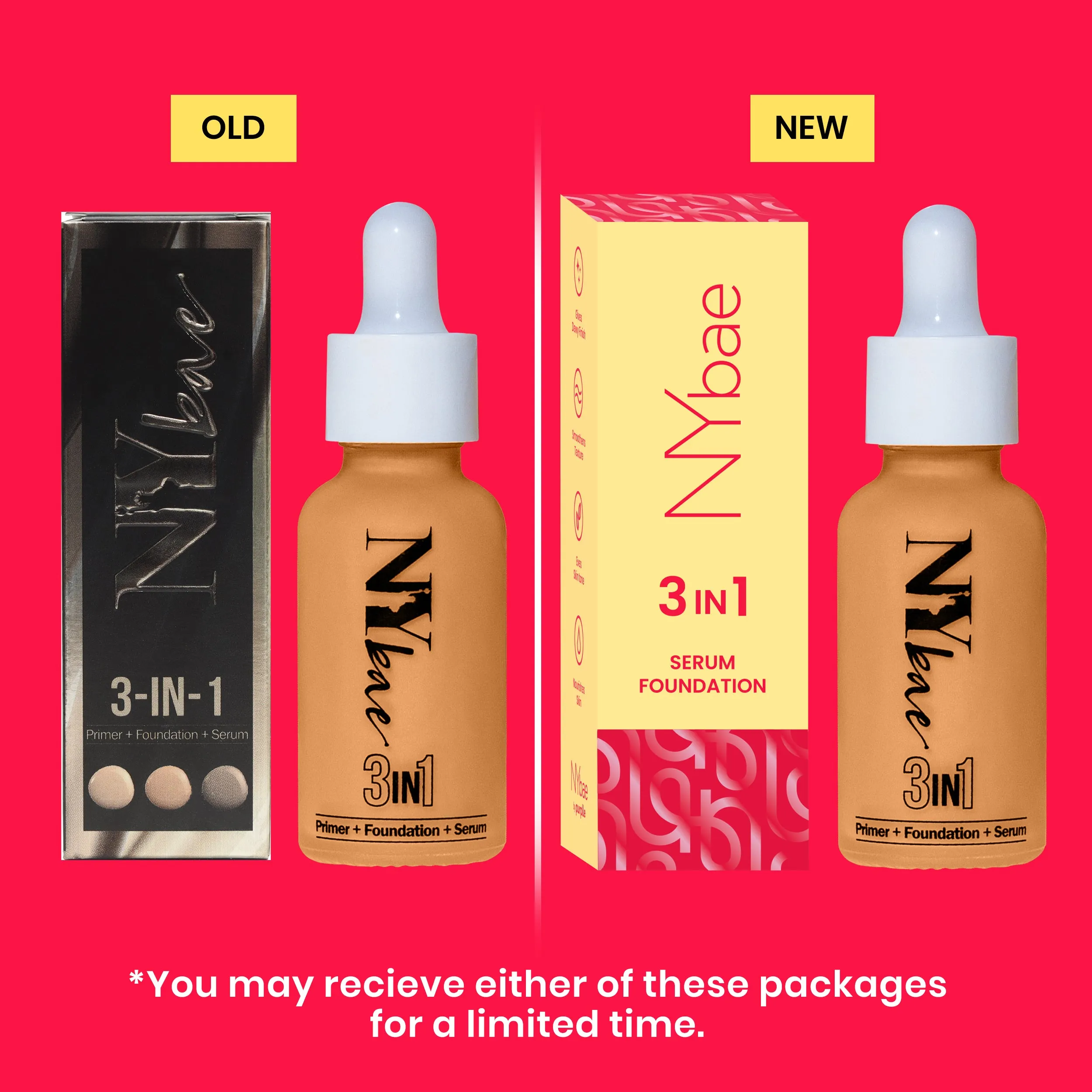 NY Bae 3IN1 Serum Foundation - Cool Toffee 11 (30 ml) | Infused with Primer | Moisturising I Glowing Korean Skin I Celeb Glow | Dewy Makeup | Evens Skin Tone | Ultra Glow