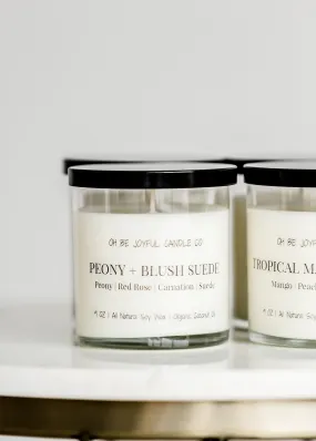 Peony   Blush Suede Soy Candle