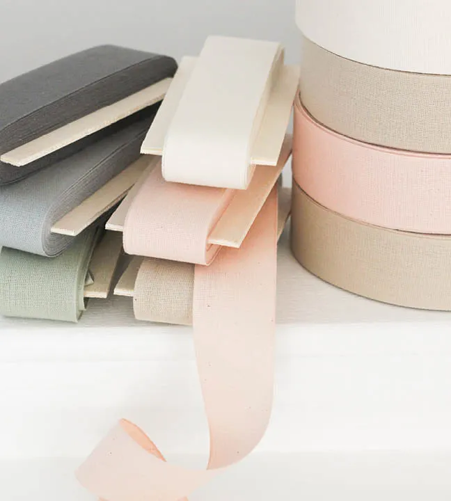 Tight weave cotton ribbon 1 1/2" width, 10 yards paddle